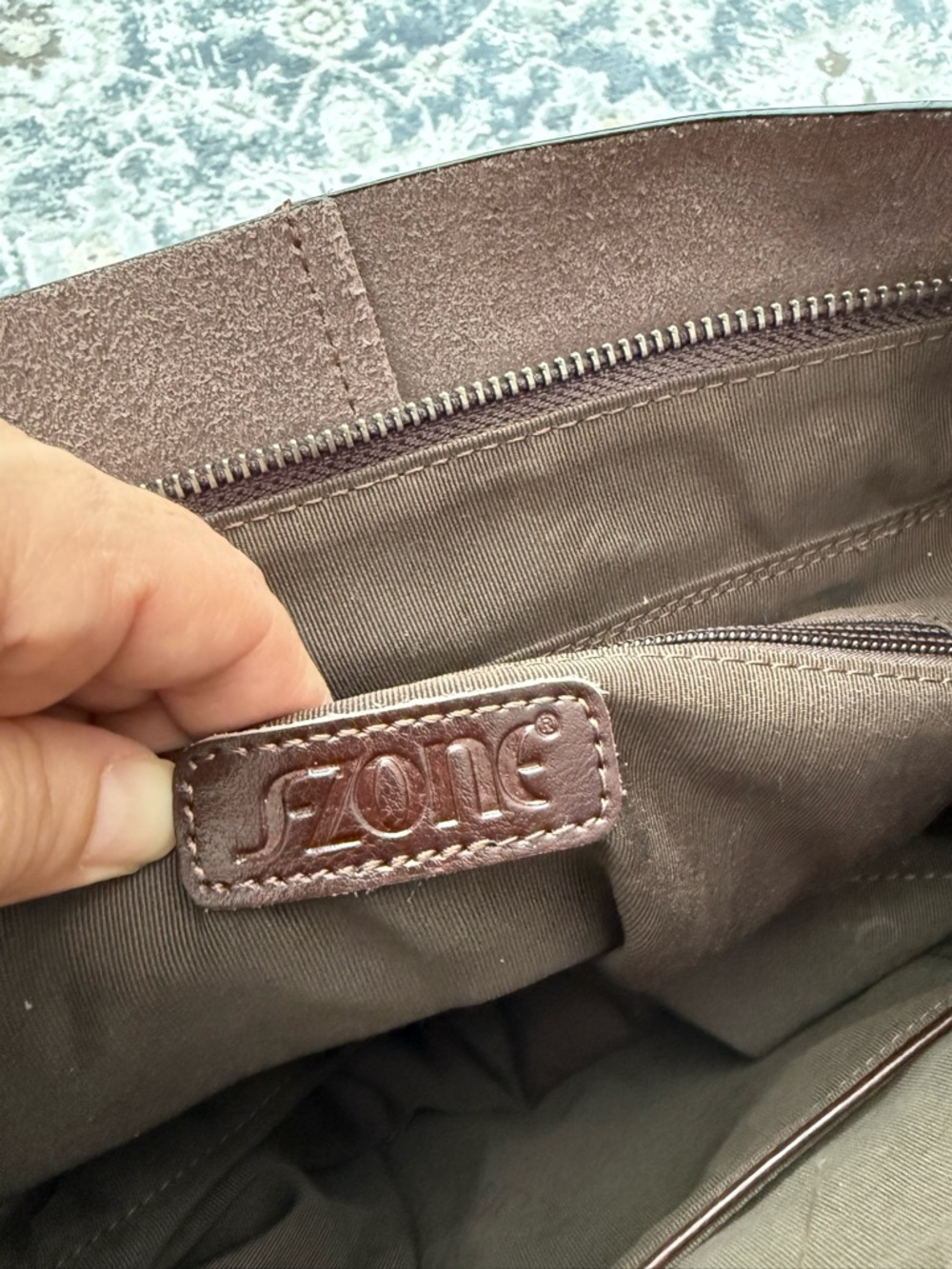 SZONE Leather Tote - Chocolate Brown - Picture 3 of 14